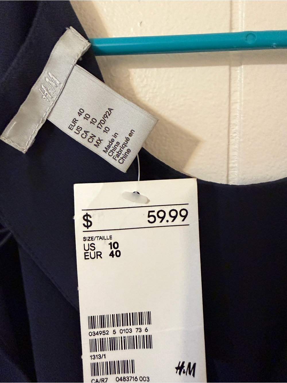 H&M Navy Ruffle-Overlay Maxi Dress - Picture 6 of 6